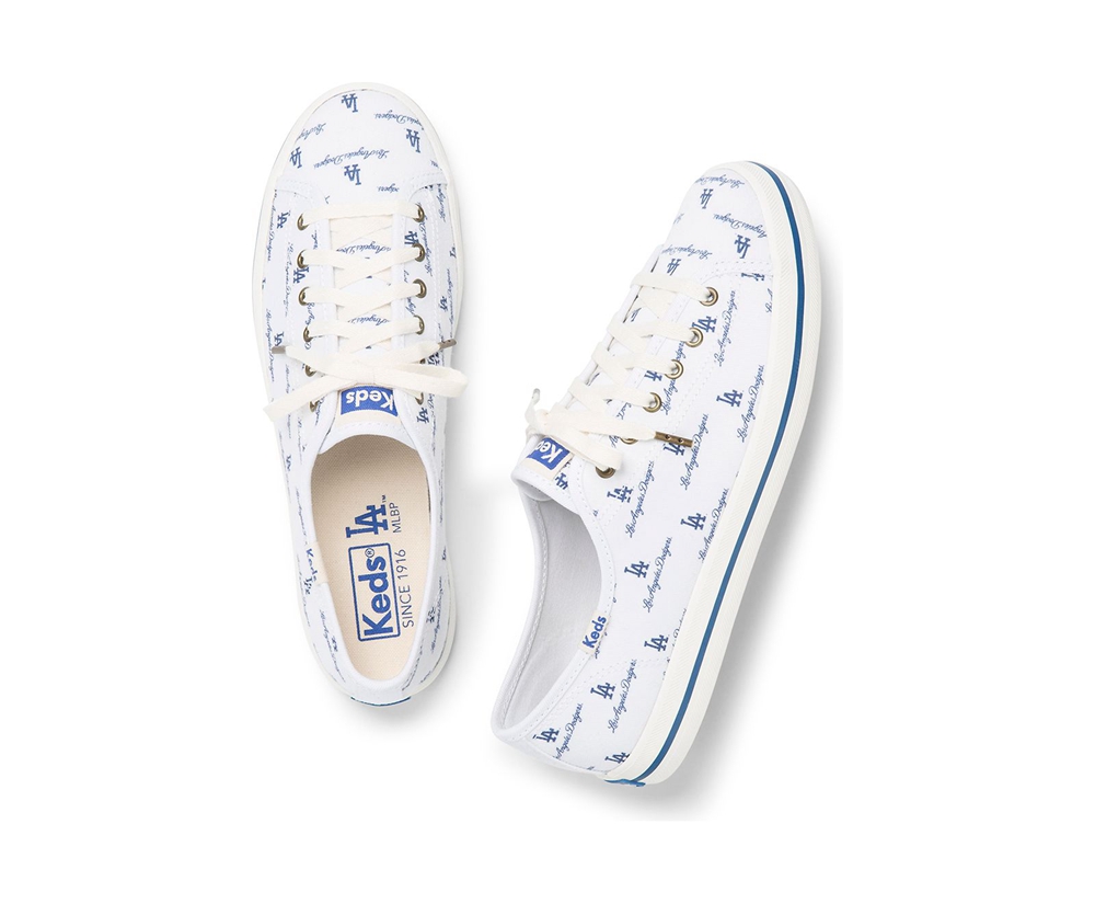 Keds Sneakers White/Blue - Kickstart MLB® - Womens YORGIE-712